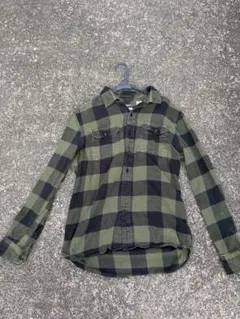 【Levi's】リーバイス バッファローチェック ネルシャツ カーキ×黒 Mのサムネイル