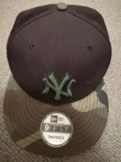 New Era 9FIFTY ブラック カモフラージュ キャップ