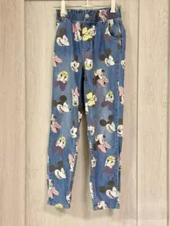 H&M ディズニー ミニー×総柄 デニム パンツ キッズ 140cmのサムネイル