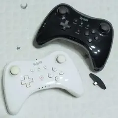 Wii U プロコントローラー プロコン　白黒 ２色セット