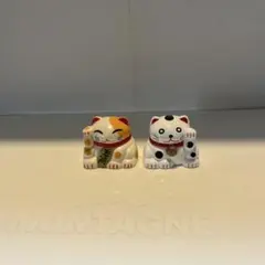 ミニ招き猫 置物 2体セット