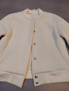 L'EQUIPE アイボリーノーカラージャケット 38