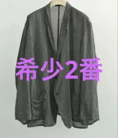 COMOLI 26SS ストライプ ジャケット コモリ スキッパー - メルカリ