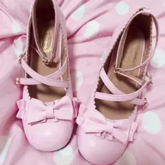♥ピンクリボンロリータパンプス