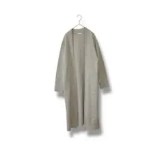 GU　ニットロングガウン　ロングカーディガン　ベージュ　S 羽織り　アウター