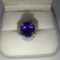 天然❣️アメジスト＆ダイヤCZ925リング