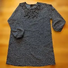 黒と白の割烹着　エプロン　スモッグ