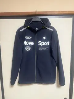 DESCENTE Move Sport フード付きジャケット ネイビー サイズＭ