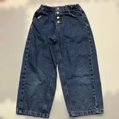 GU ダークブルー ワイドパンツ 4ボタン 120センチ