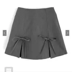 グレイル　インパン裏地付きリボンプリーツミニスカート[gn195]