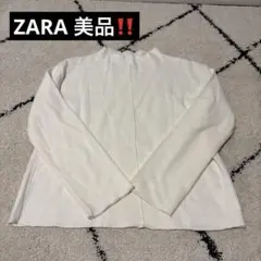 ZARA ホワイト 長袖ニット Mサイズ