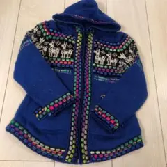 値下げ　今週迄　アルパカパーカー ウール100% ペルー産 アウター　110前後