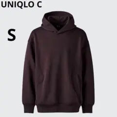 UNIQLO C S ブラウン 茶色 スウェットオーバーサイズプルパーカ