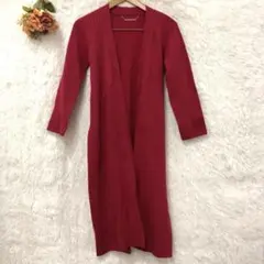 ★ミラオーウェン★ニット ロング ガウン カーディガン 【XS】 リボン付