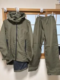 レインウェア 上下セット カーキ Sサイズのサムネイル