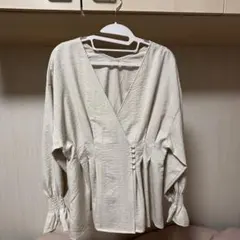 アイボリー Vネック 長袖 シャツ LOWRYS FARM