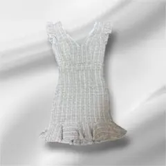 Jewels ピンク Vネック ミニドレス フリル袖 マーメイド Sサイズ