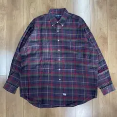 90s ポロ ラルフローレン 長袖 シャツ ボタンダウン チェック柄 古着