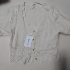 Plechur Ciel 刺繍レース 半袖ブラウス M