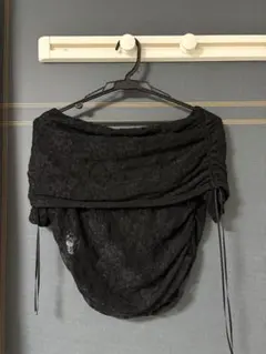 apres jour mignonブラック レース オフショルダー トップスのサムネイル