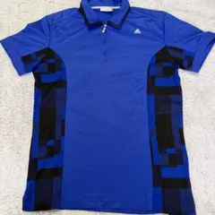 adidas メンズ ゴルフウェア ポロシャツ ブルー L