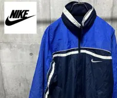 NIKE ナイキ　ナイロンジャケット 90s ビッグスウォッシュ　フリース