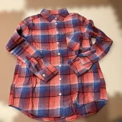 美品 ユニクロ レディースチェック柄 長袖シャツ
