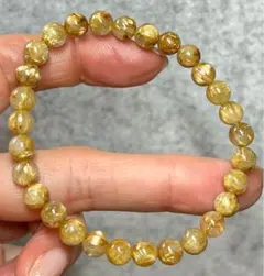 ★天然石★ミチミチ針ゴールドルチル 天然石 ゴールドルチル（針ミチミチ）特大バングル透明感 重量級！鑑定