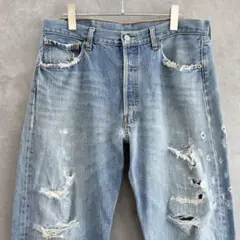90sLevi’s リーバイス501グランジ加工デニムパンツ W34 BORO