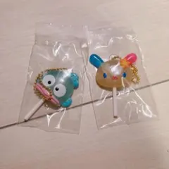 サンリオカラフルキャンディチャーム ウサハナ、ハンギョドン ガチャ2個セット