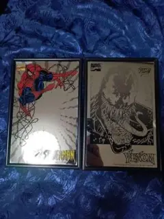 バンプレスト　スパイダーマン　パブミラー２種類セット　スパイダーマン＆ベノム