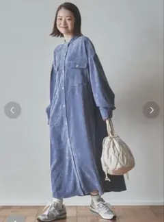 coen コーデュロイワンピース