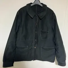 Foremost Vintage／ブラックモールスキンジャケットSIZE46 60's ブラックモールスキンフレンチワークジャケット - Fresh