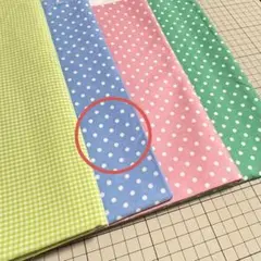 ブロード生地　水玉　サックス　54×50cm ドット　ブルー