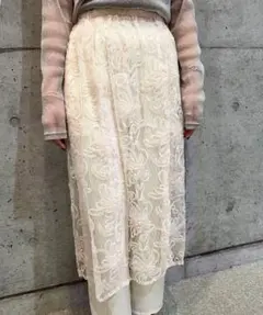 lattice ラティス　フラワーチュールスカート　レイヤード