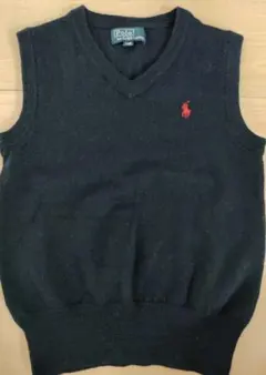 110 ポロラルフローレン　ネイビー　ベスト　ニット　 入園式　卒園式　七五三
