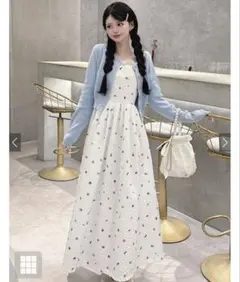 グレイル　花柄ジャガードフレアワンピース［gn389］GRL