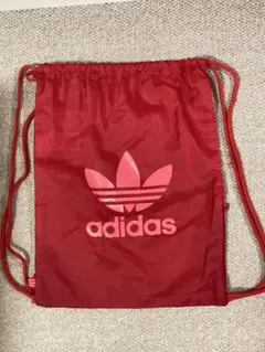 adidas 赤 ドローストリングバッグ Y2k