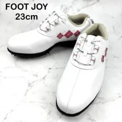 【超美品】FOOTJOY ゴルフシューズ レザー 23 ホワイト ボア ダイアルのサムネイル