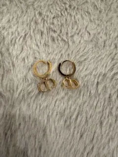 【美品】Dior ゴールド フープピアス 楽天市場】フープピアス（ブランドディオール）（ピアス