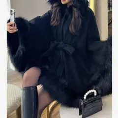 ロイヤルパーティー フードファーケープコート ポンチョ zozo限定 royal