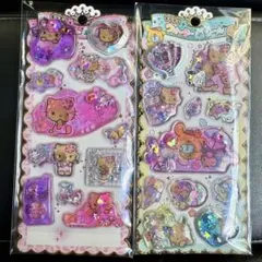 キラキラウォーターインシール 日焼けキティ　日焼け　ボンボンドロップ　2点セット