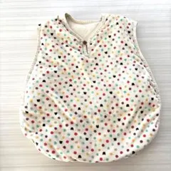 ミキハウス　ダウン　スリーパー　水玉