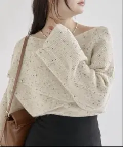 mystic クロスニットスリットキャミset