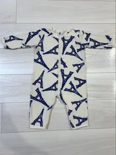 プチバトー エッフェル塔プリントロンパース 12ヶ月/74cm