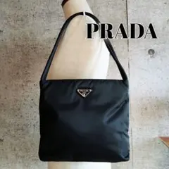 極美品☆ プラダ ナイロン 軽量 ショルダーバッグ 鞄 黒 レディース メンズ