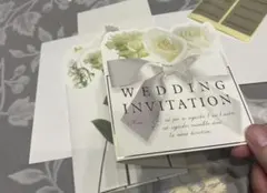 結婚式ウエディング席次表/招待状(最大90名)/バラの花束