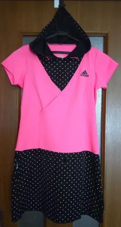 adidas フード付きドット柄ウェアMサイズ