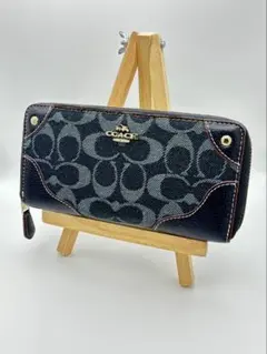 COACH 長財布 ネイビー ブラック