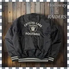 Holloway NFL レイダース 刺繍ナイロンスタジャンL